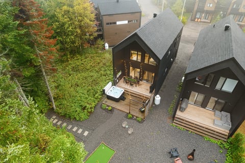 Vue aérienne chalets